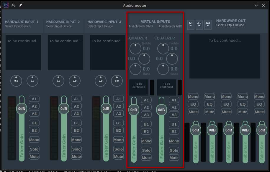 Virtual Input Sekmeleri